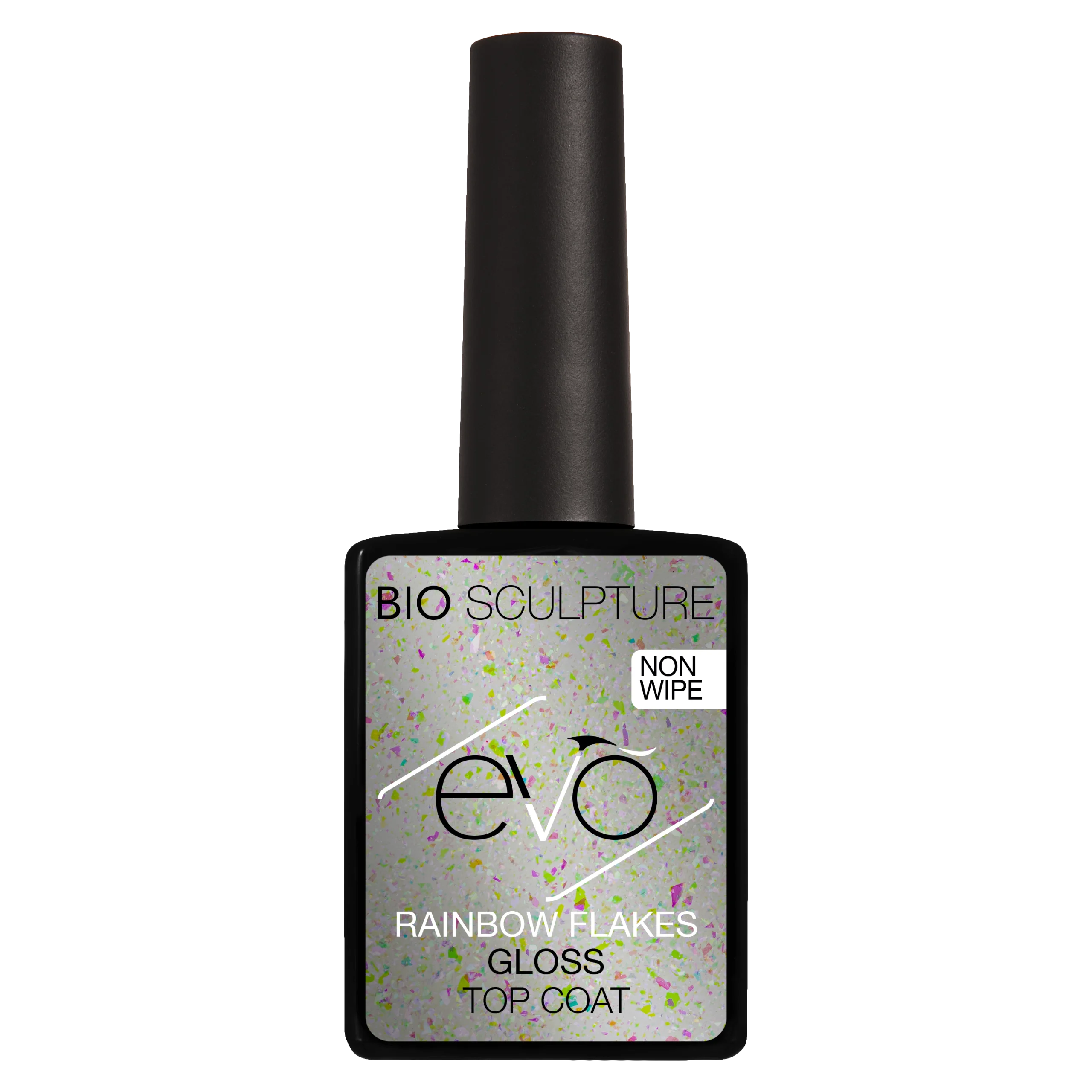 EVO Rainbow Flakes Gloss Top Coat - Bottleweb