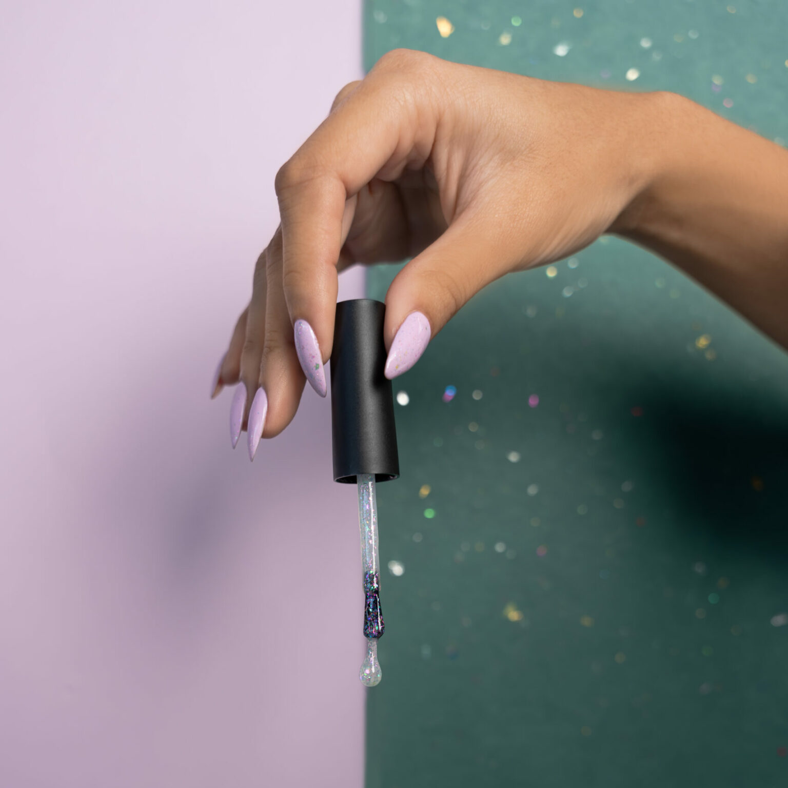 EVO Rainbow Flakes Gloss Top Coat - Bottleweb