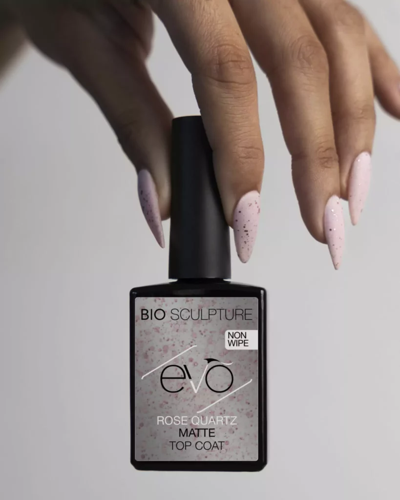 evo rose quartz matte top coat