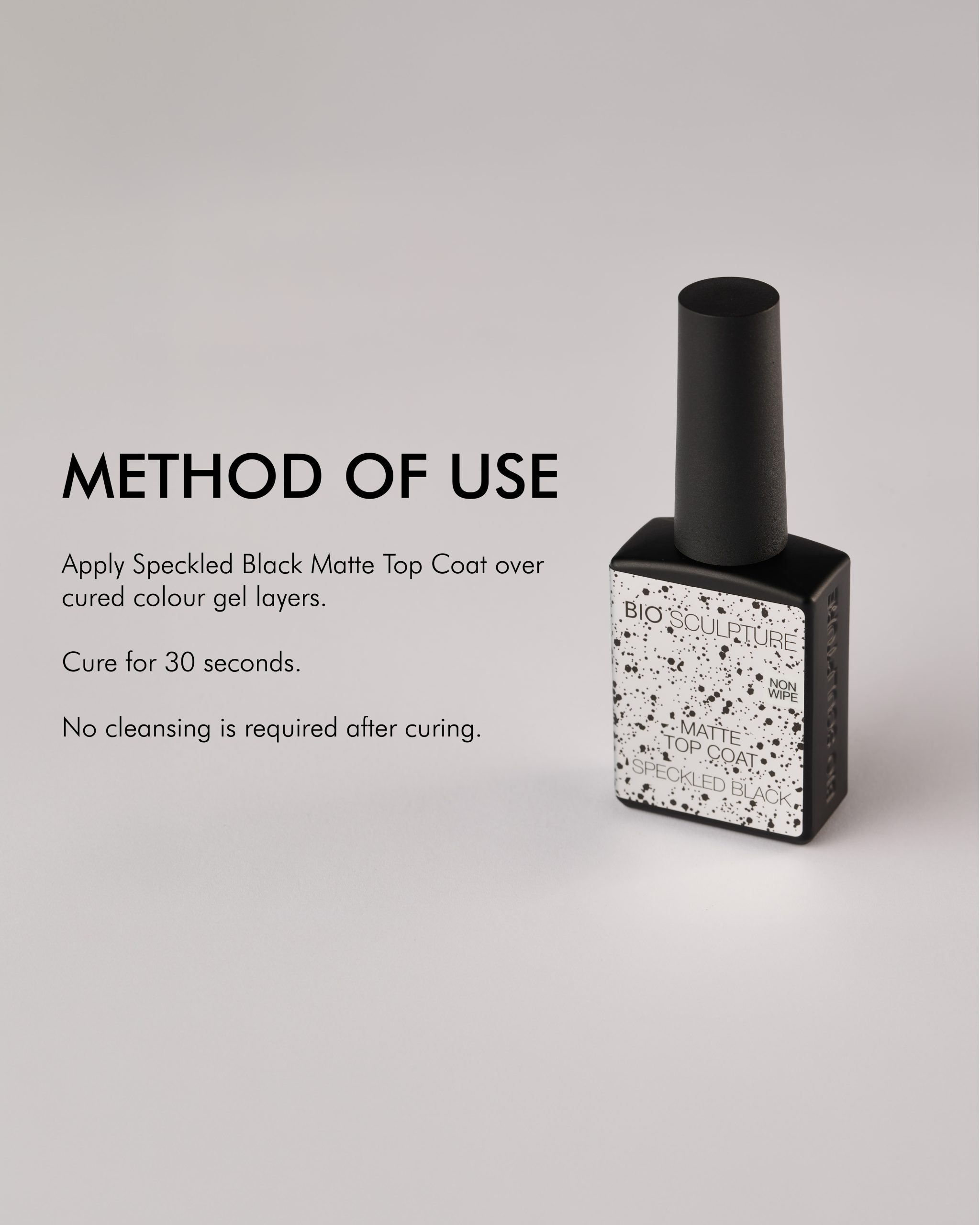 Speckled Black Matte Top Coat